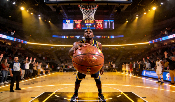 NBA比赛关键时刻球员执行罚球
